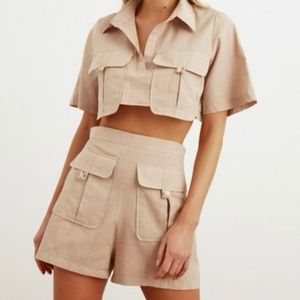 Pocket Detail Top and Pant Set